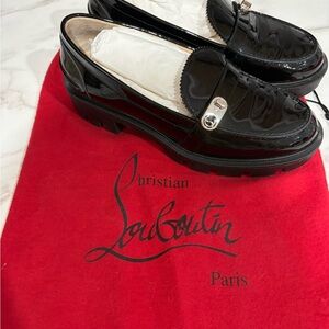 Christian Louboutin Shiny Black Loafers